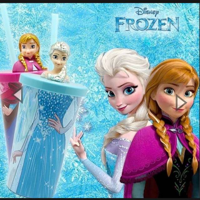 

GELAS SEDOTAN Tumbler Gelas Frozen 3D Karakter Botol Frozen Elsa Ana Gelas Minum