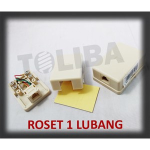 roset telepon 1 lubang / kotak roset telepon 1 lubang / roset rj-11