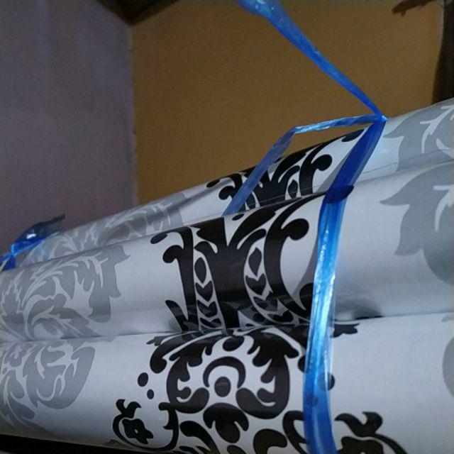 Home Wallpaper - Wallpaper Dinding Sticker Motif Batik Biru Ukuran 45cm X 10m