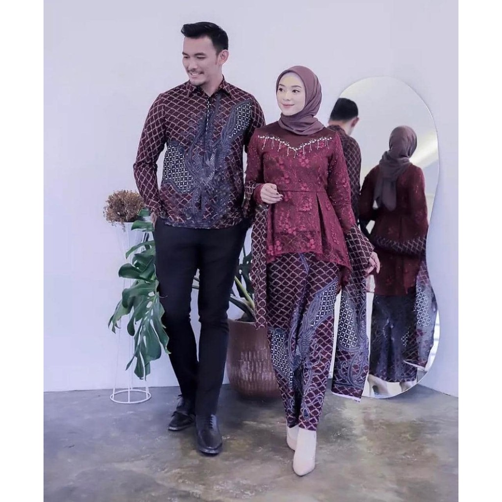 PROMO KULAKAN TERMURAH 176rb sepasang Couple Batik Set Kebaya Modern Kalleena Batik Surya