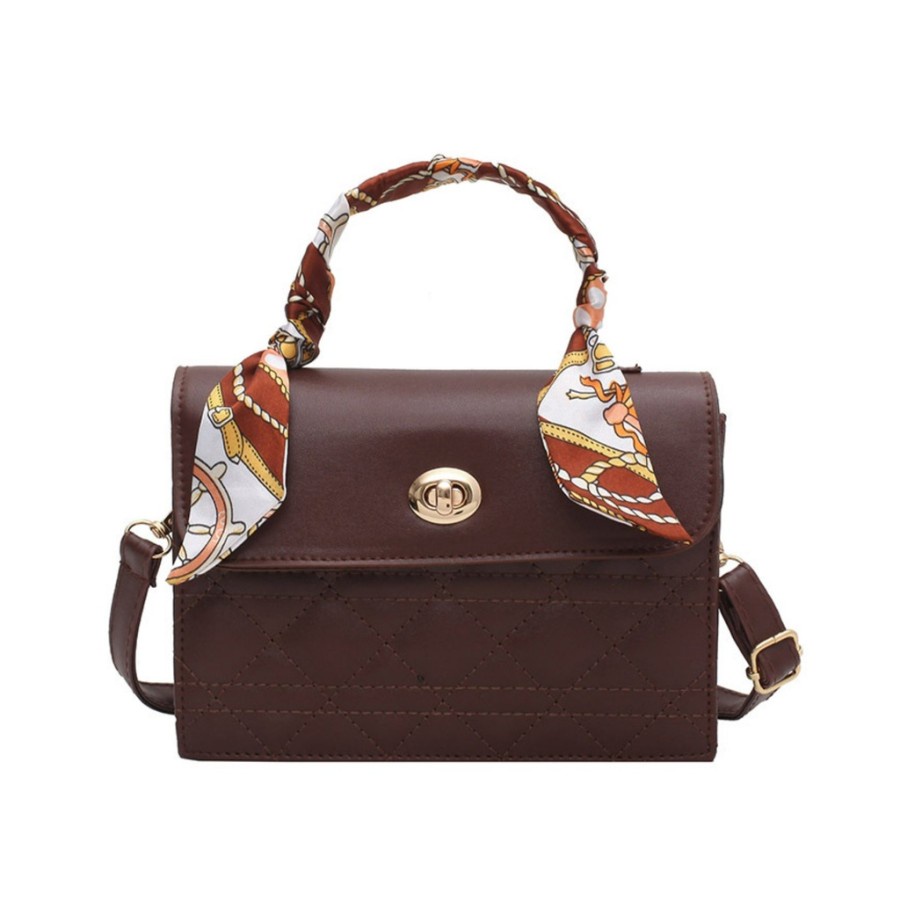 TM-76 tas selempang mini sling bag wanita brown vintage import