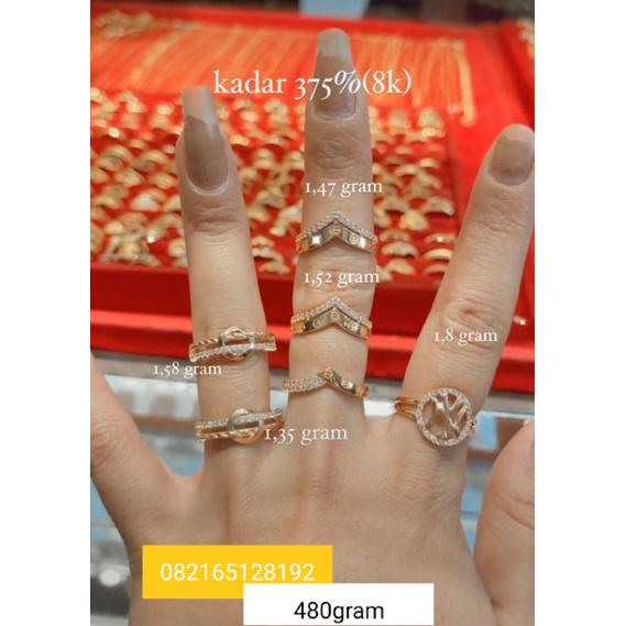 cincin emas kadar 375%