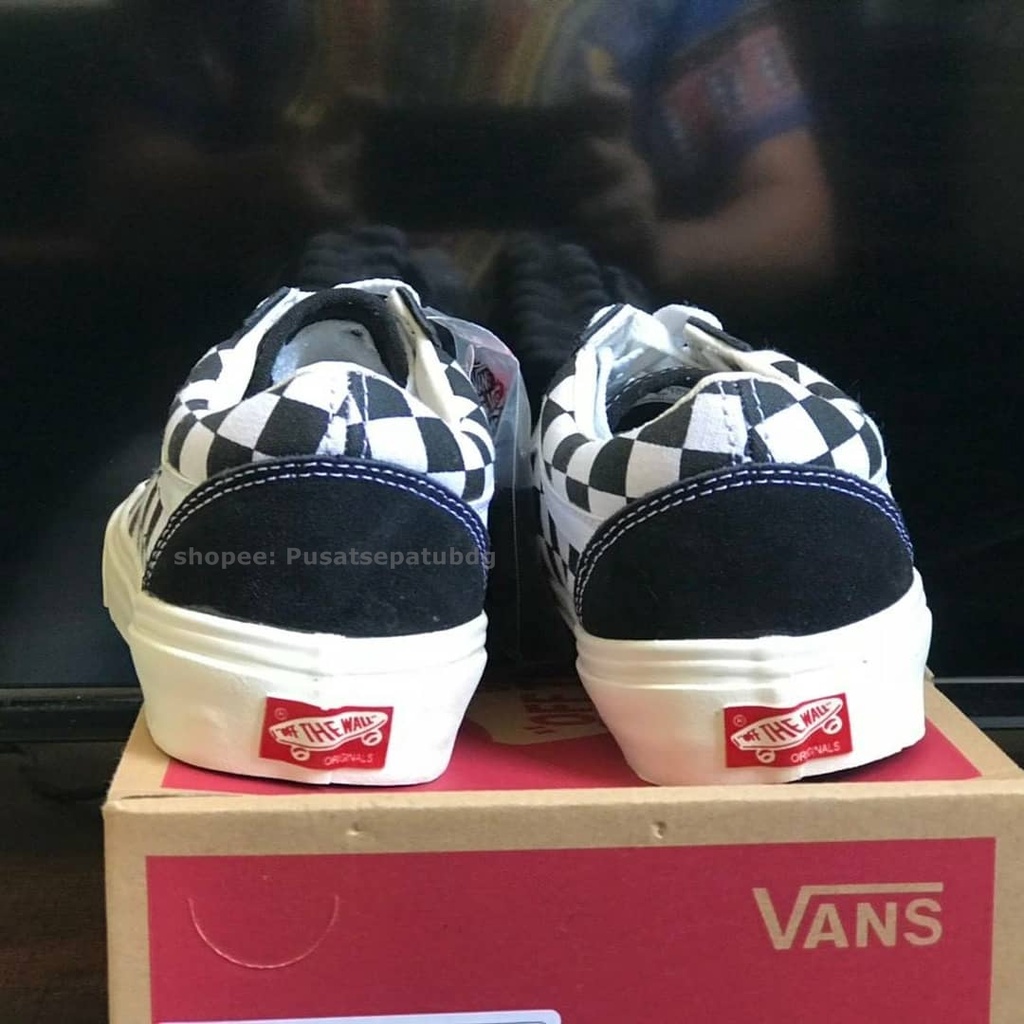 Obral 100% Premium Vans Oldskool OG Checkerboard Black White