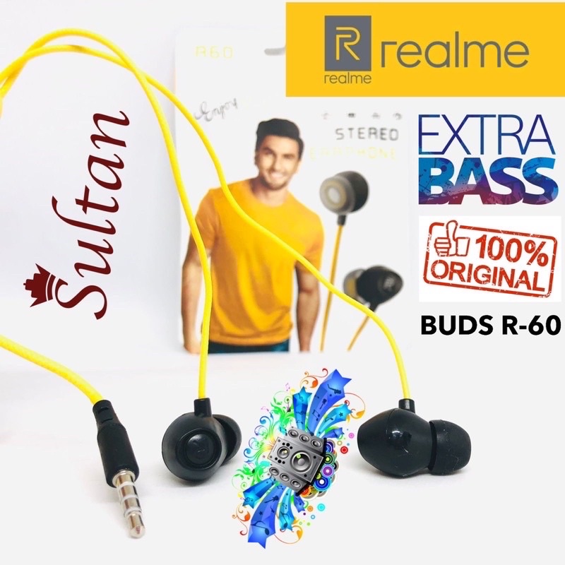 GROSIR HANDSFREE REALME BUDS R60 REMIX ORIGINAL QUALITY