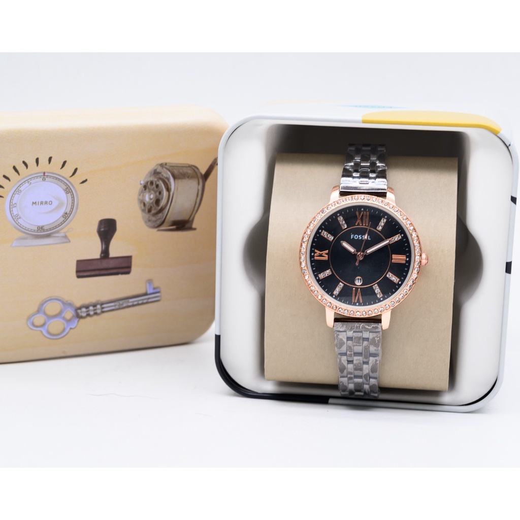 Jam Tangan Wanita Fashion H41005B Tali Rantai Tanggal Aktif Free Box Exclusive &amp; Baterai