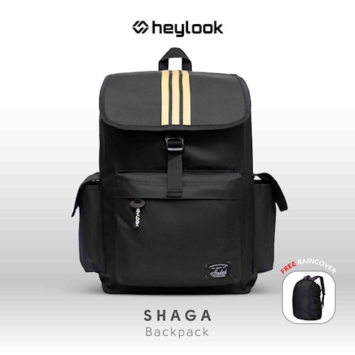 (GRATIS RAINCOVER) TAS RANSEL PRIA WANITA RANSEL SHAGA HEYLOOK