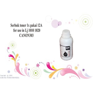 Serbuk toner 1x pakai 12A for use in Lj 1010 1020 CANON303