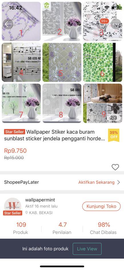 Wallpaper Stiker Kaca Buram Sunblast Sticker Jendela Pengganti Hordeng Tirai