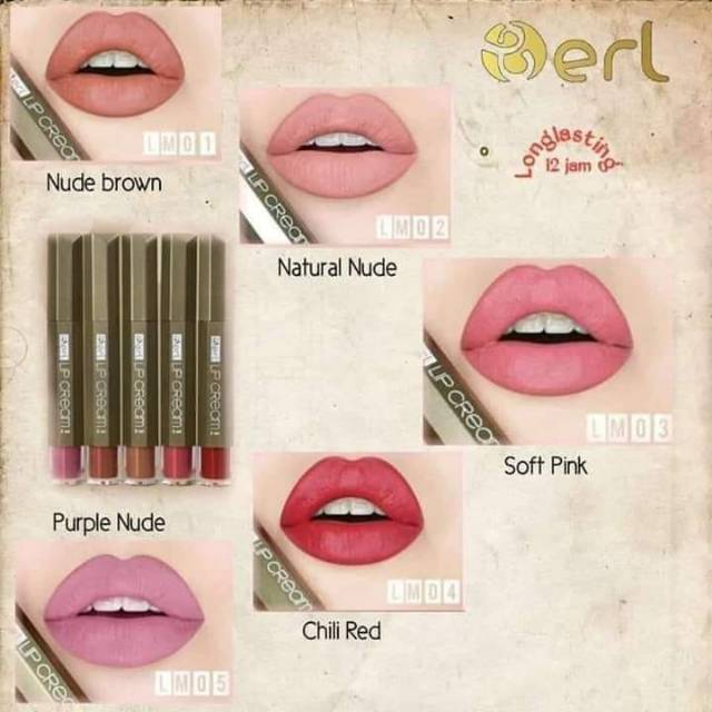 (Bisa cod)B erl cosmetics/berl cosmetic/lip matte cream original berl/berl