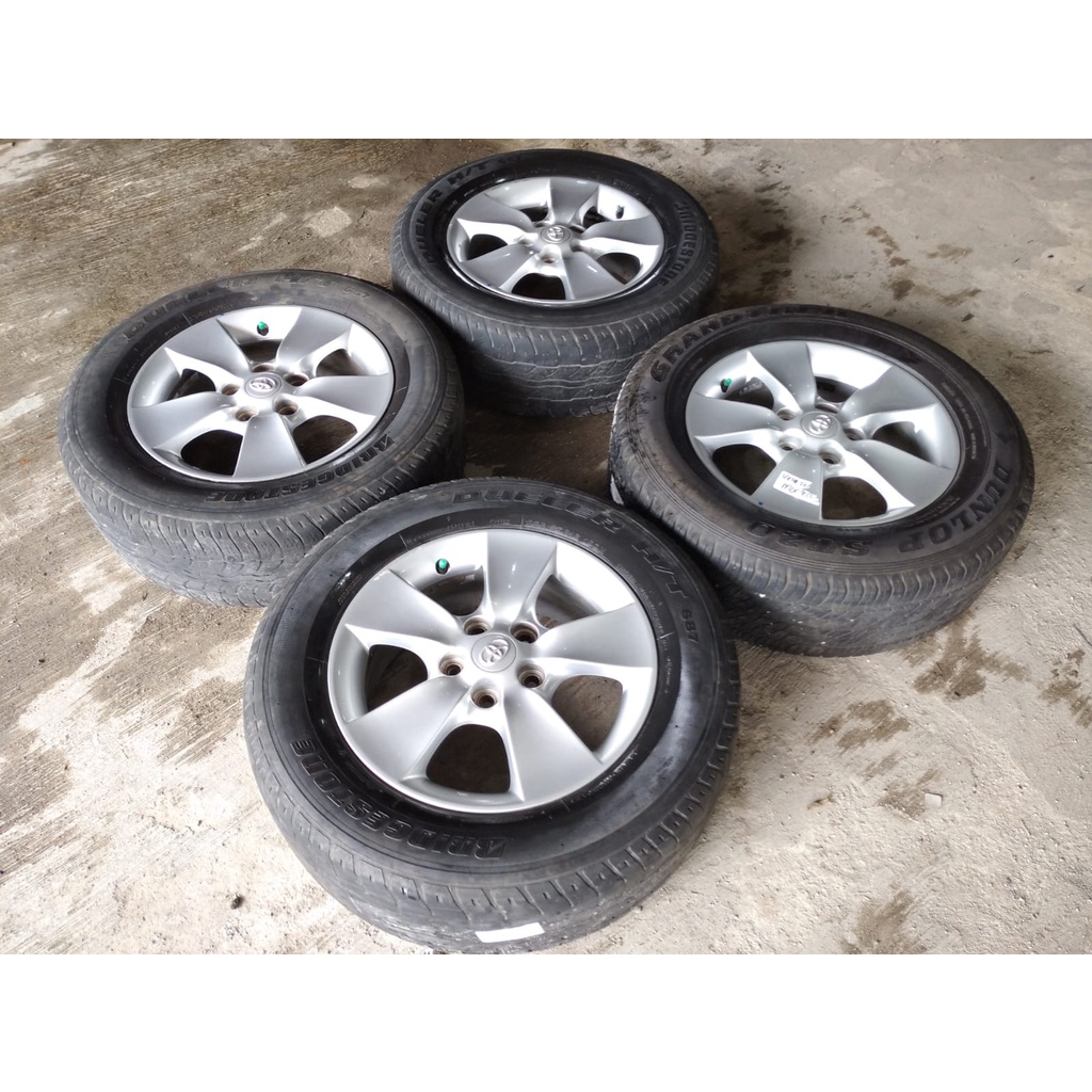 pelek velg mobil std oem rush ring 16+ban dunlop 215/65/r16 lubang 5/114