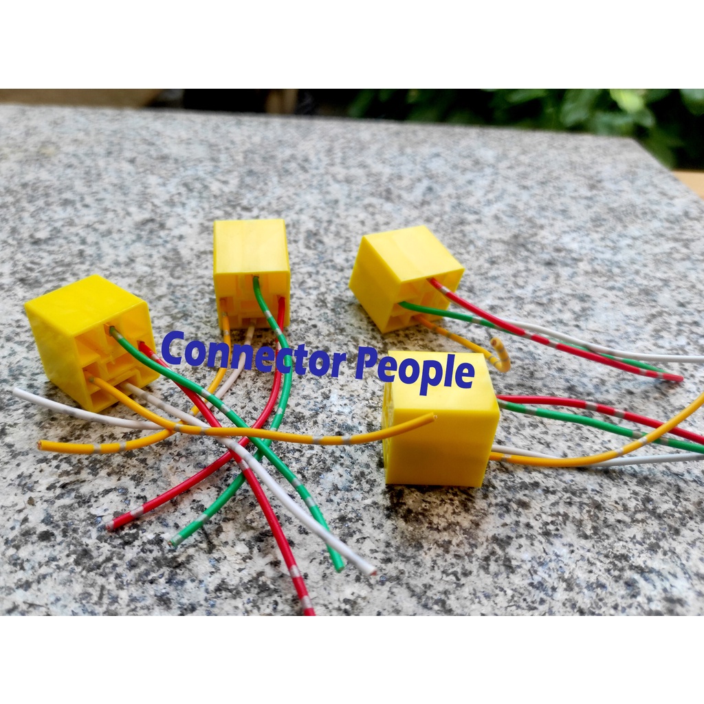 PNP Soket Relay Plastik 4 pin + Relay Bosch 4 kaki 1 Set