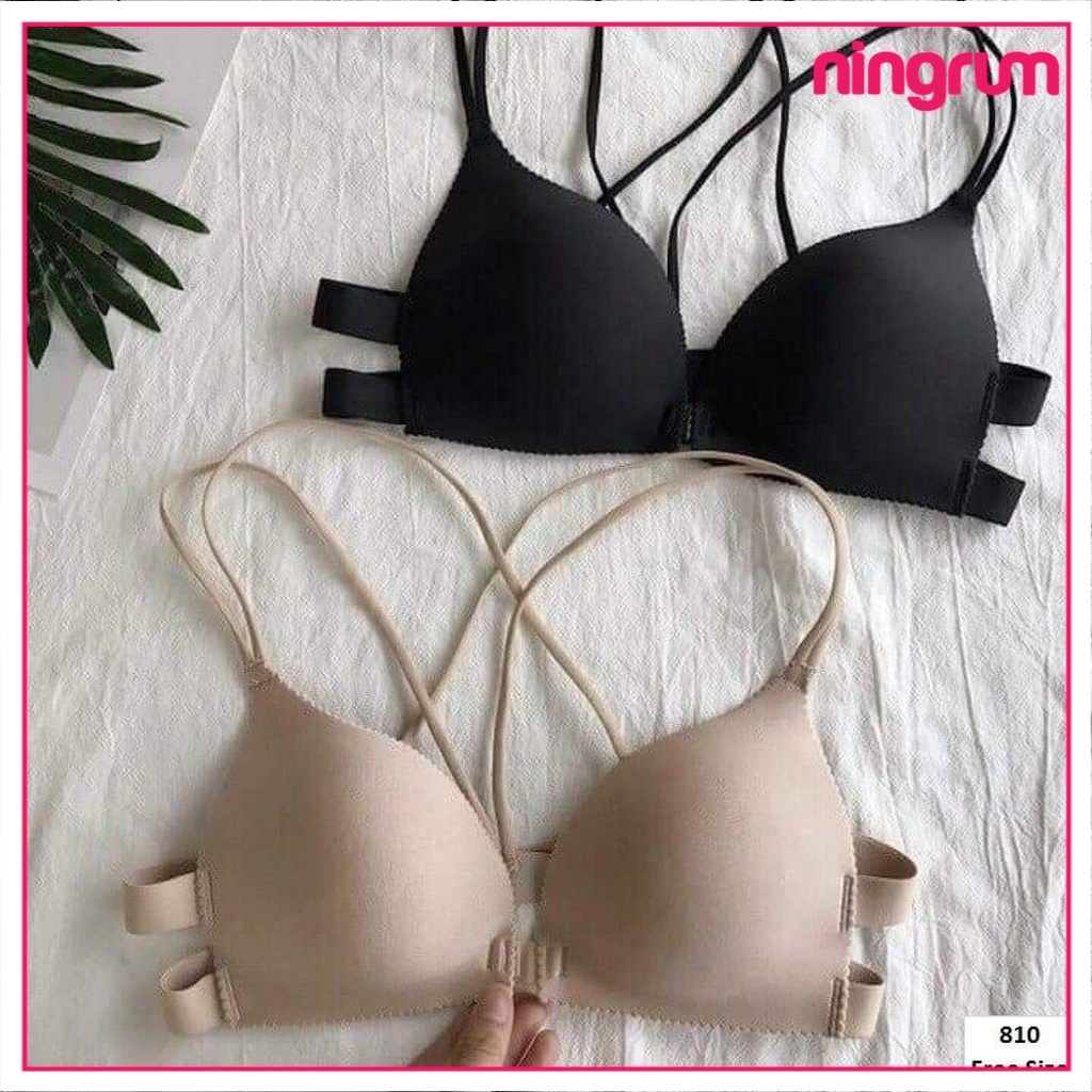 Ningrum Pakaian Dalam Bra Wanita BH Wanita Push Up Korea Bh Tali Tanpa Kawat Kutang Busa Seamless - 2004