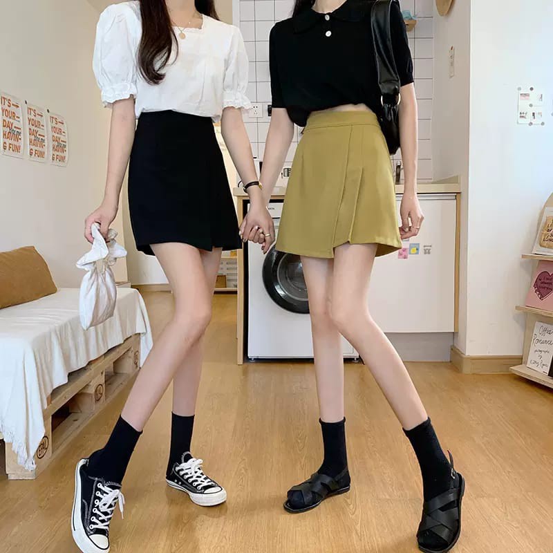READY! LMB ROK KOREA ASIMETRI KOREANSKIRT PLEATED UNIK