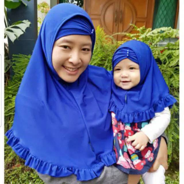 Hanaroo Hijab Jilbab Bayi, Anak (0-5 Tahun) &amp; Dewasa Kerut Bahan Jersey BA-03