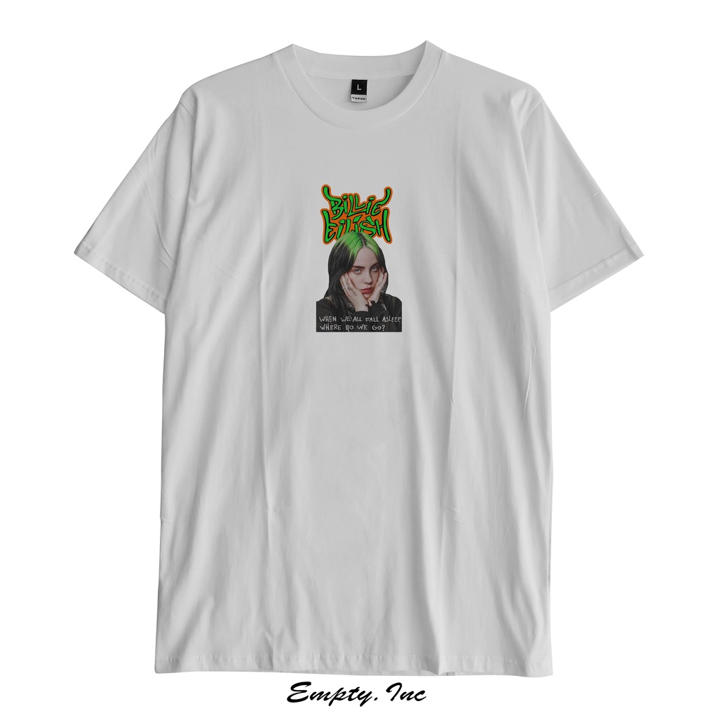 Kaos Putih Billie Eilish White T-Shirt Graphic Tee