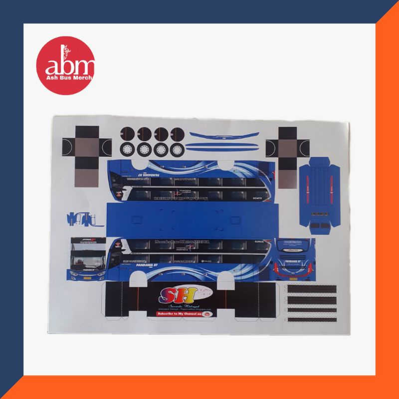 pola paper bus miniatur bus Pandawa 87 dream coach