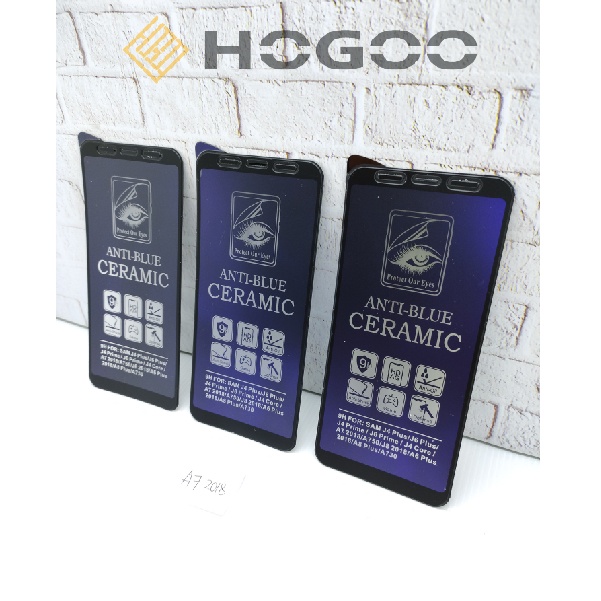 HOGOO TEMPEREDGLASS - ANTI GORES CERAMIC ANTI BLUE MATTE SAMSUNG A6+ A7 2018 A8+ J4 CORE J4+