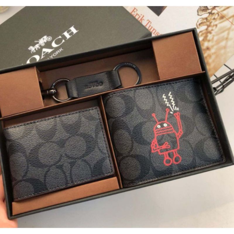 COACH Wallet Gift Set with Card Holder ORIGINAL FO ORI AUTHENTIC
