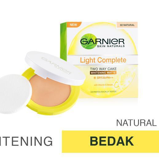 ➺ Garnier Light Complete Two Way Cake Foundation Whitening Matte SPF 25 / PA ++ Make Up - Natural ♣