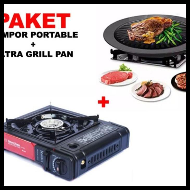 Paket Kompor Portable Bbq Ultra Grill Pan
