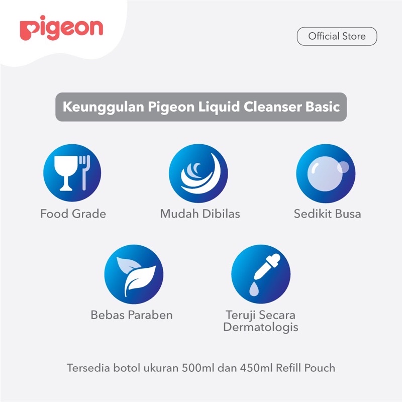 Pigeon Liquid Cleanser Refill 450 ml &amp; Botol 500 ml