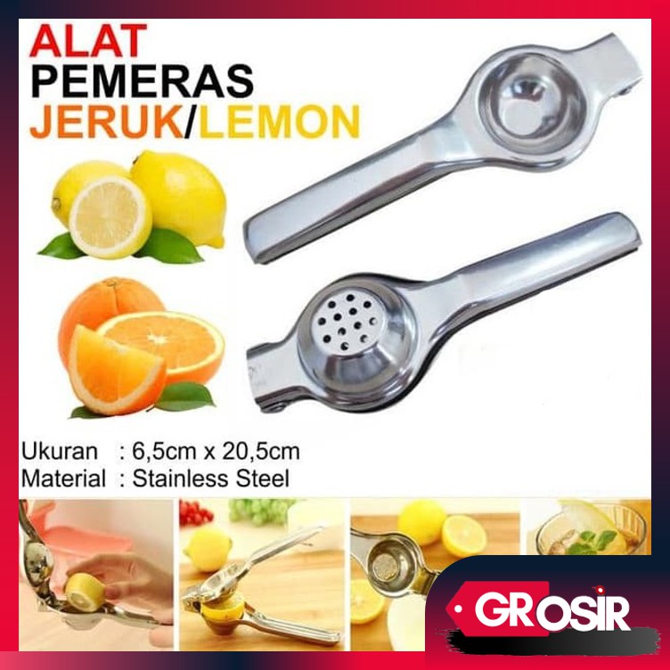 Grosir - H721 Alat Pemeras Jeruk Lemon Stainless Steel / Hand Press Tools / Perasan Lemon / Juicer