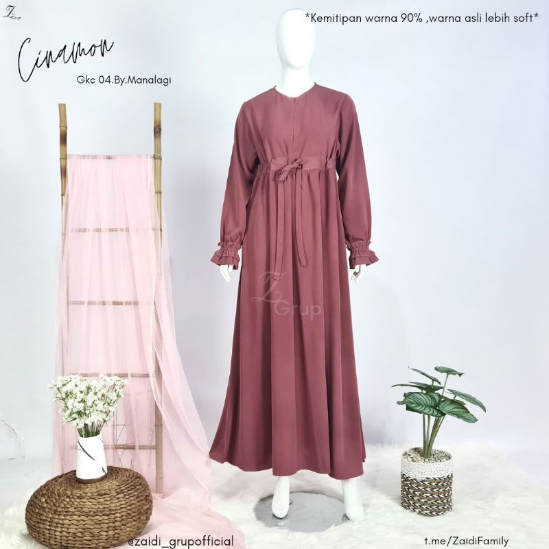 GKC 04 Cinamon | Gamis by Manalagi.ID | Gamis Syari