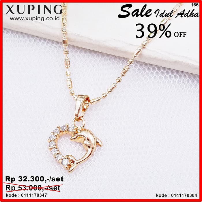 XUPING PROMO KALUNG SET DOLPHIN EMAS ZIRCON 0142170218