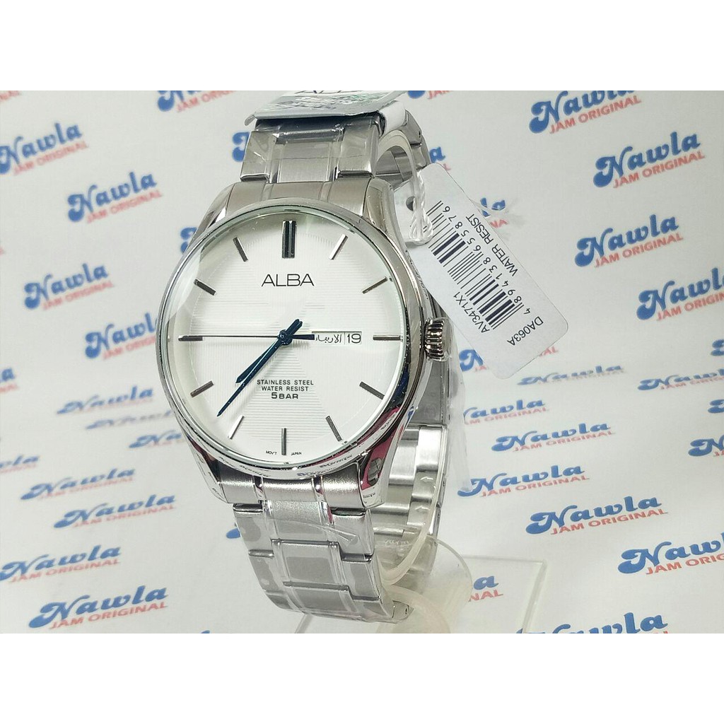 Alba AV3471X1 Blue Hands White Dial | Jam Tangan Pria AV3471