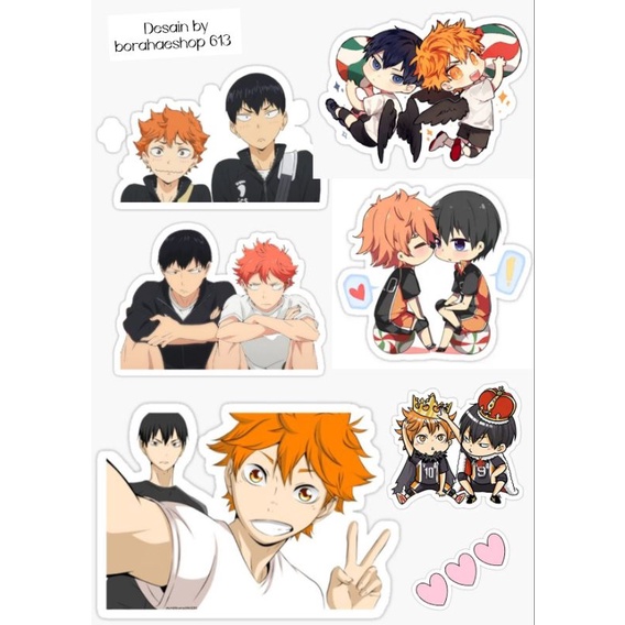 

Kage x Hina stiker Haikyu stiker Kagehina stiker lucu Haikyu chibi stiker