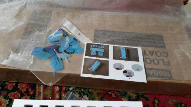 Rak Dinding Minimalis 1set Isi 3pcs Bonus6 Stiker Kupu2