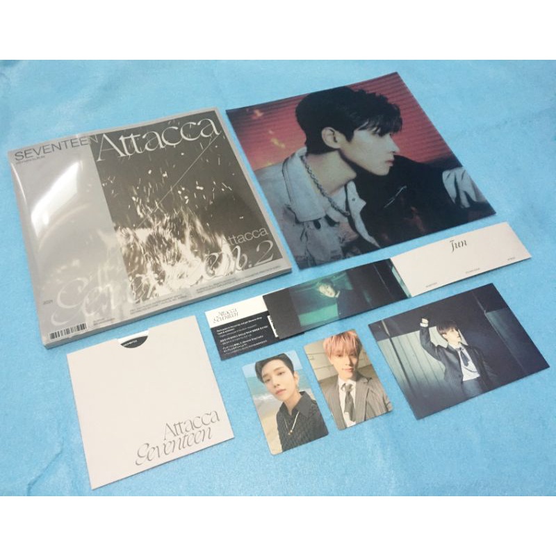 Unsealed fullset album seventeen attaca photocard pc joshua wonwoo dino jun + poster