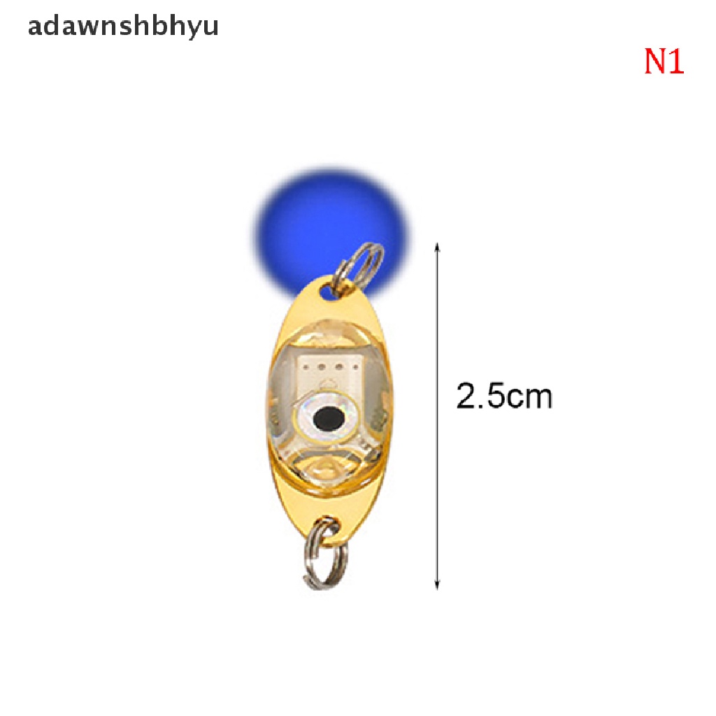 [adawnshbhyu] Lampu Flash Ikan Pemikat Pancing LED Blink Fishing Tackle Metal Spoon Lure Light