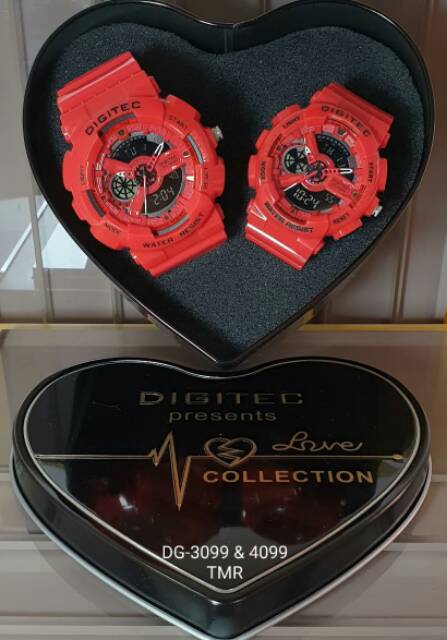 Jam Digitec couple 3099/4099 valentine edition original