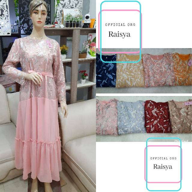 DIJAMIN REALPICT!! GAMIS BABYDOLL BRUKAT TULLE BORDIR IMPORT