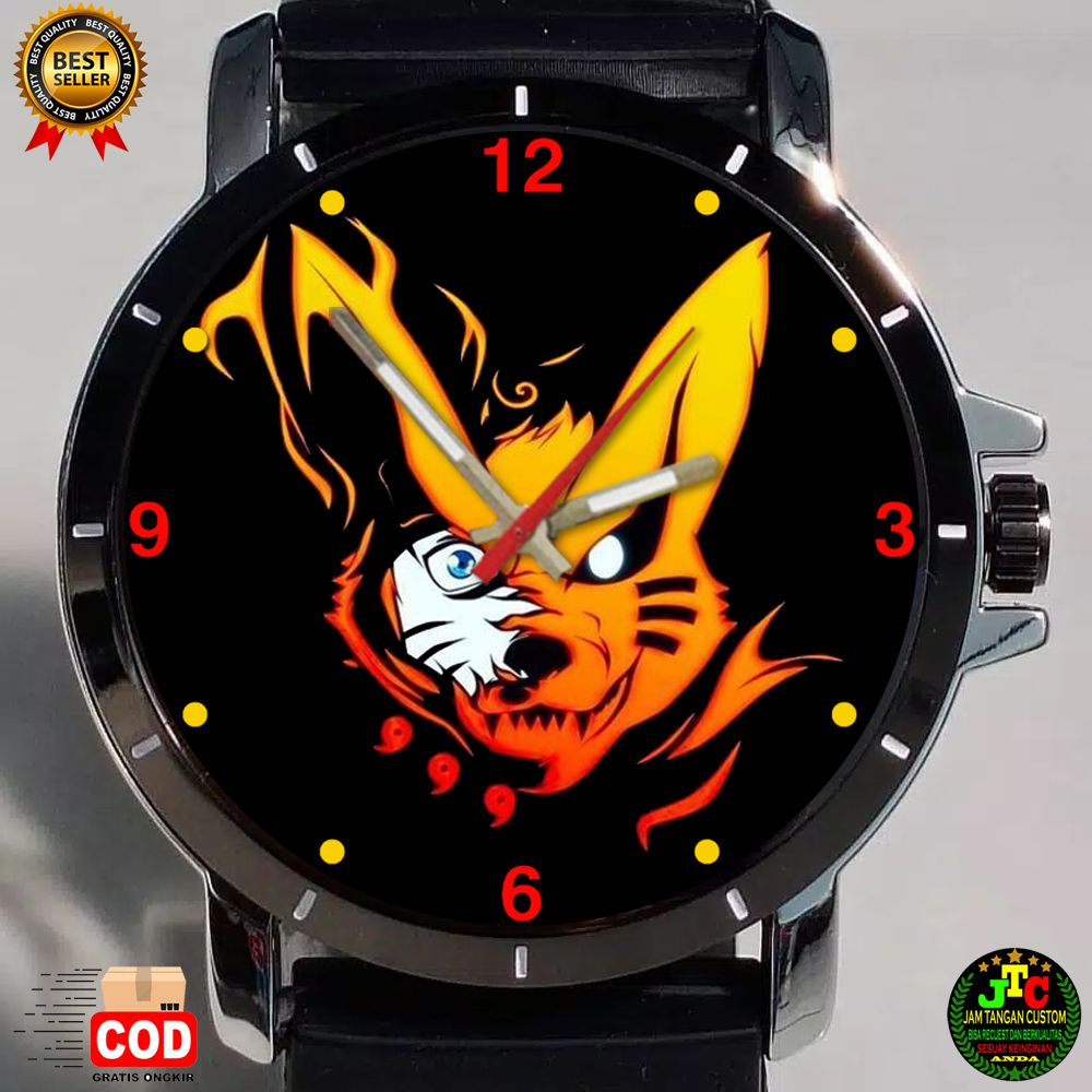 Naruto Jam Tangan Pria naruto Logo Request Termurah Free Box