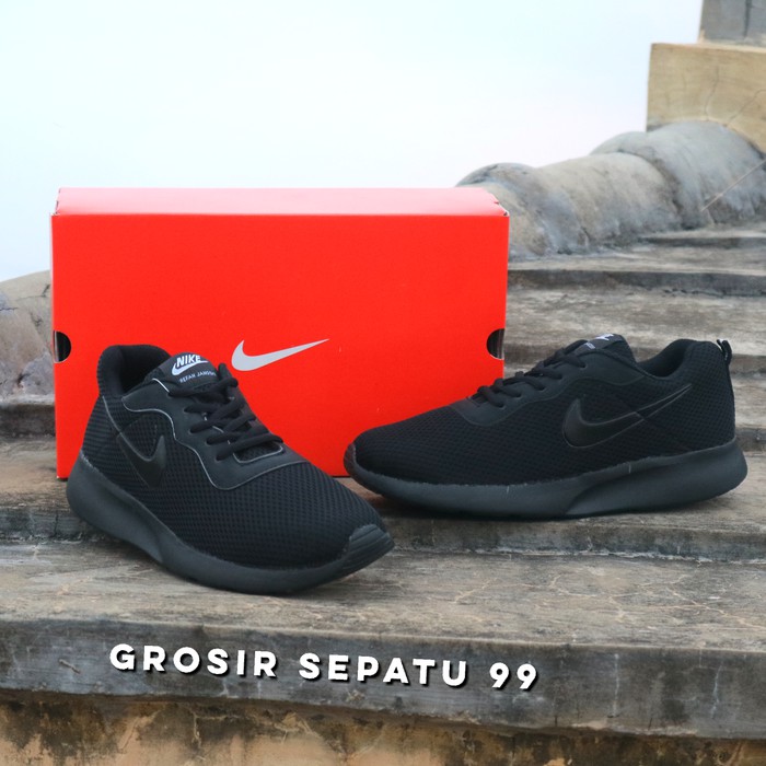 {KUALITAS TERBAIK}      Sepatu Kets Casual Sekolah Nike Full Hitam Anak Pria cowo Laki Murah
