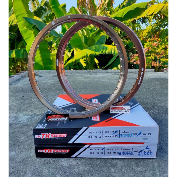 velg TK titanium brown velg tk bright TK racing brown 160/185 17 set