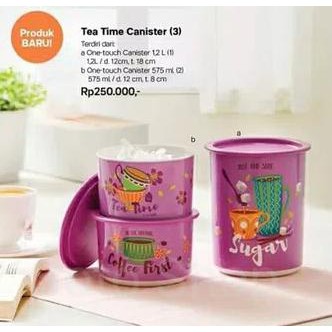 Dijual Tupperware Tea Time Canister Toples Teh Kopi Gula Susu Mosaik u Limited