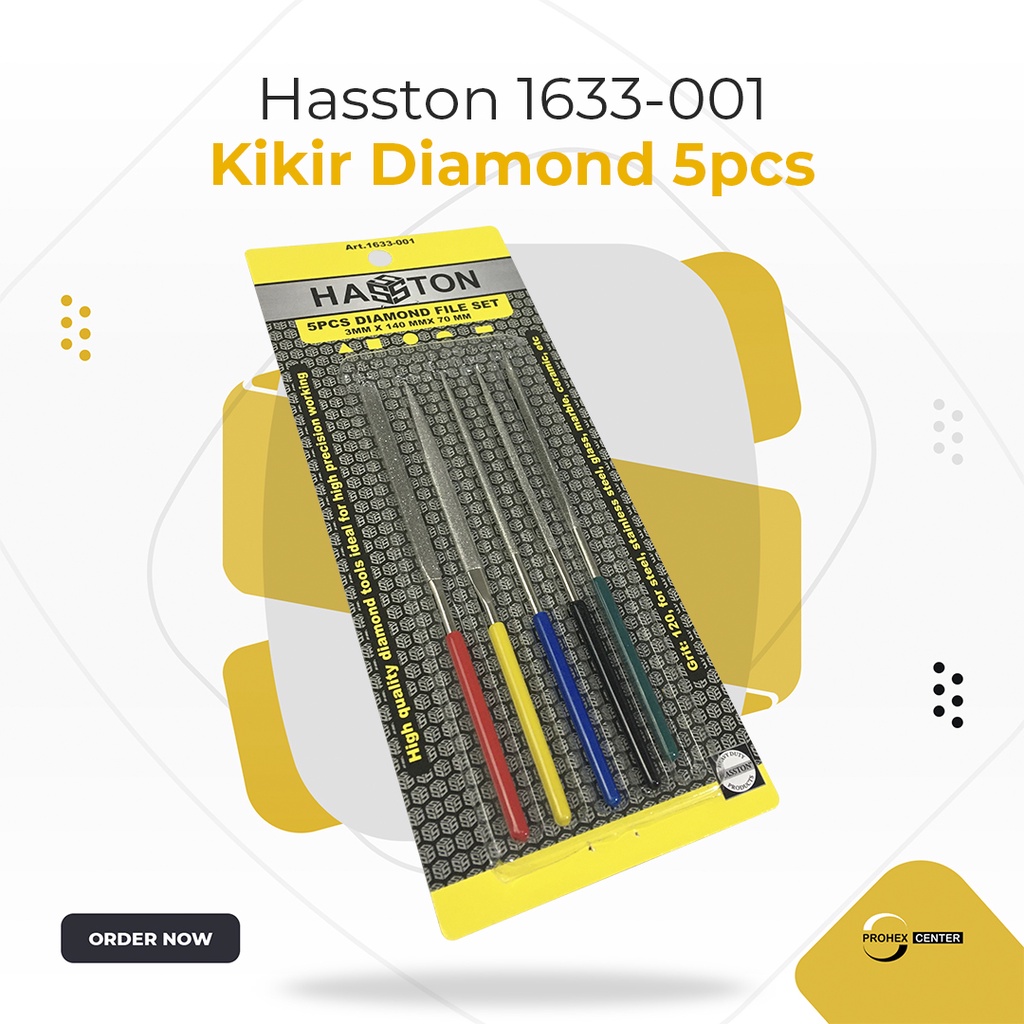 Hasston PROHEX kikir diamond set 5pc 5mm / dimond files / kikir emas