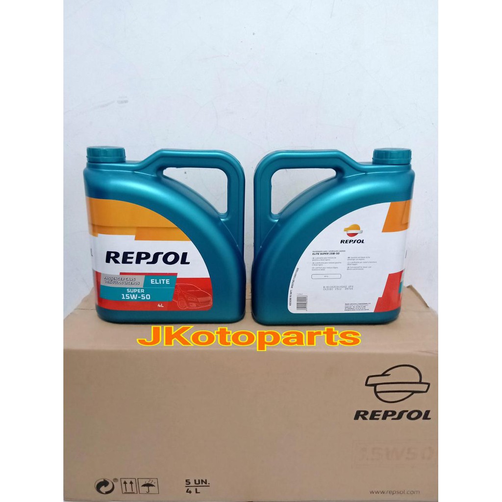 Order Now Oli Mesin Repsol Elite Super 15W-50 Kemasan 4Liter