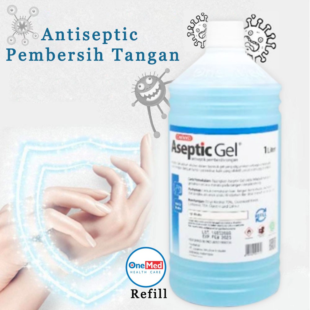 Handsanitizer bentuk gel Refill 1 Liter Aseptic Gel