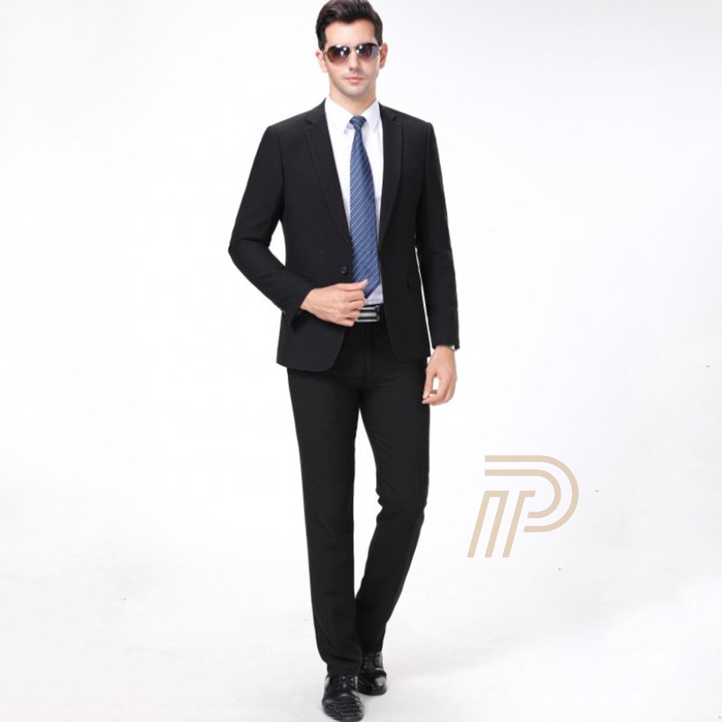 Parayu - Jas Blazer Vali Jas Pria Formal Kancing Satu Slim Fit