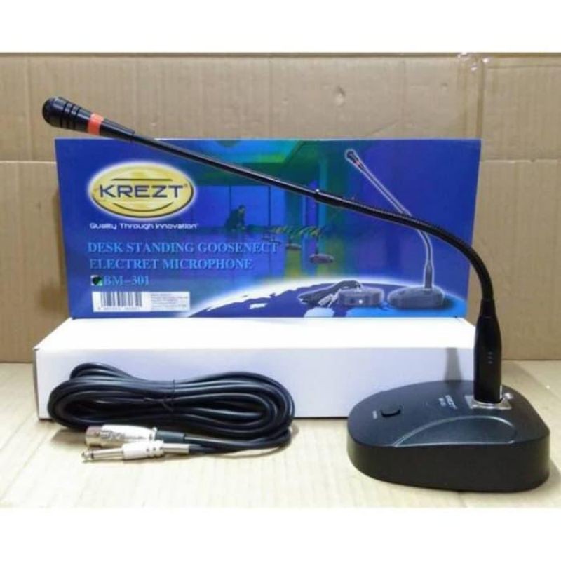 Mic Meja Mic Podium Krezt BM-301 Microphon Kabel