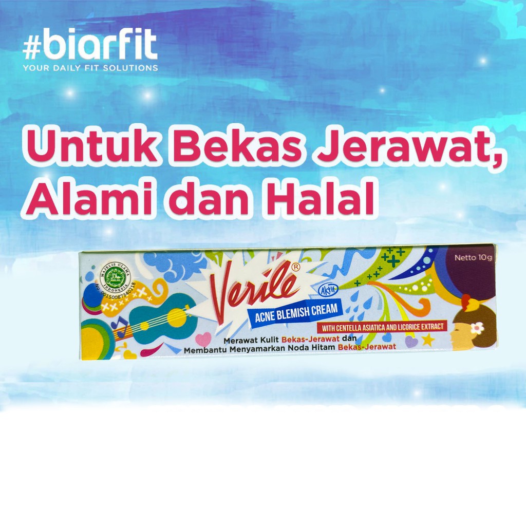 Verile Acne Blemish Cream 10 gr Obat Bekas Jerawat #VITAMIN_KU