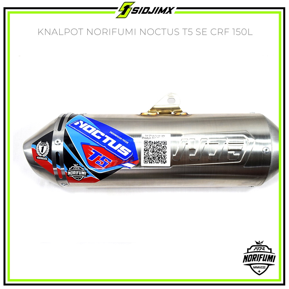 Knalpot Kenalpot Muffler Norifumi Stainless NOCTUS T5 Standar / Bore Up KLX 150 Bigfoot Dtracker New CRF 150L WR 155 Original-3