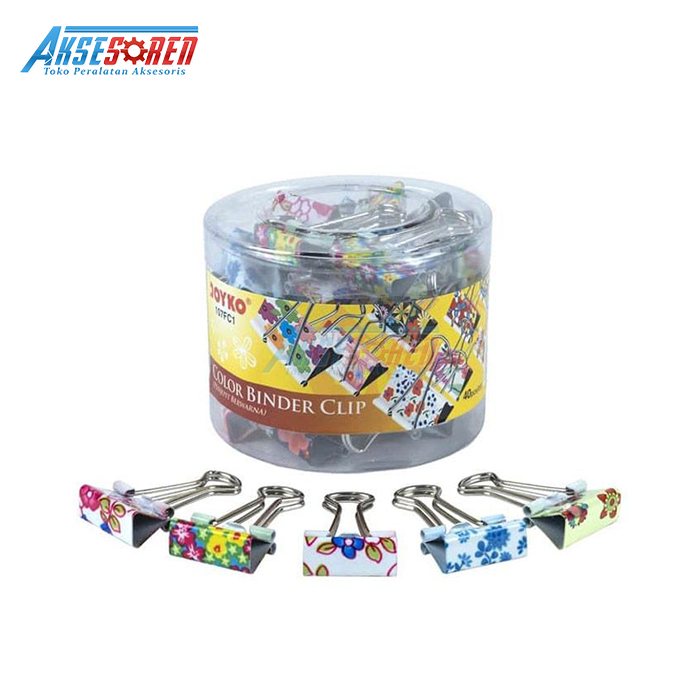 

Penjepit Kertas Joyko [107FC1/40 pcs] / Binder Clips Colour [1 Toples]