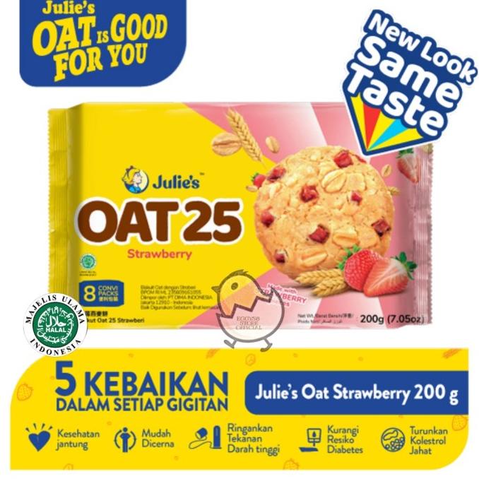 

\\\\\] Biskuit Julies Oat 25 Strawberry / Biskuit Gandum 200 g
