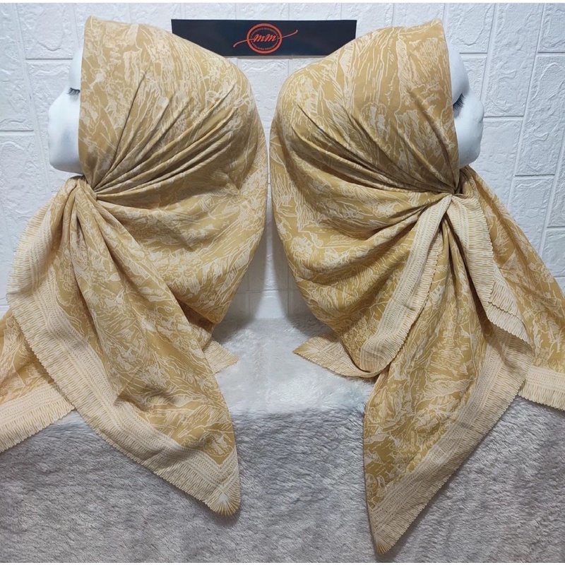 BISA COD Hijab segiempat Voal Motif pegunungan series