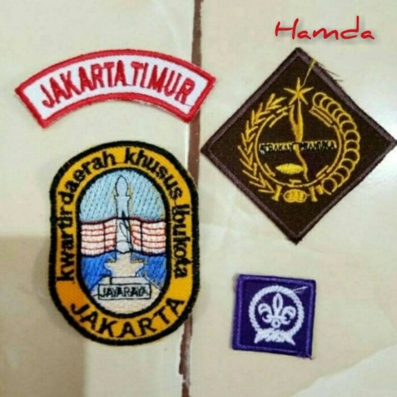 Badge/Bordir Pramuka 1 Set Untuk Laki Khusus DKI Jakarta